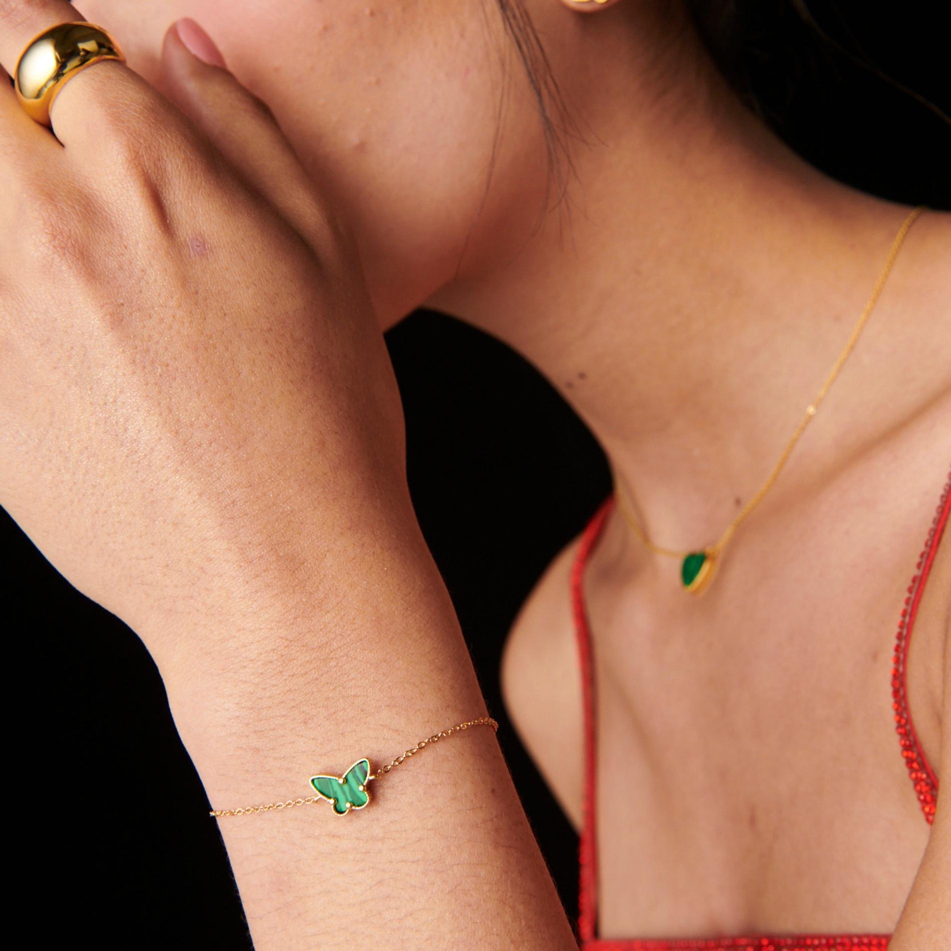 Pulsera Dafne malaquite SOPHIE CROWN