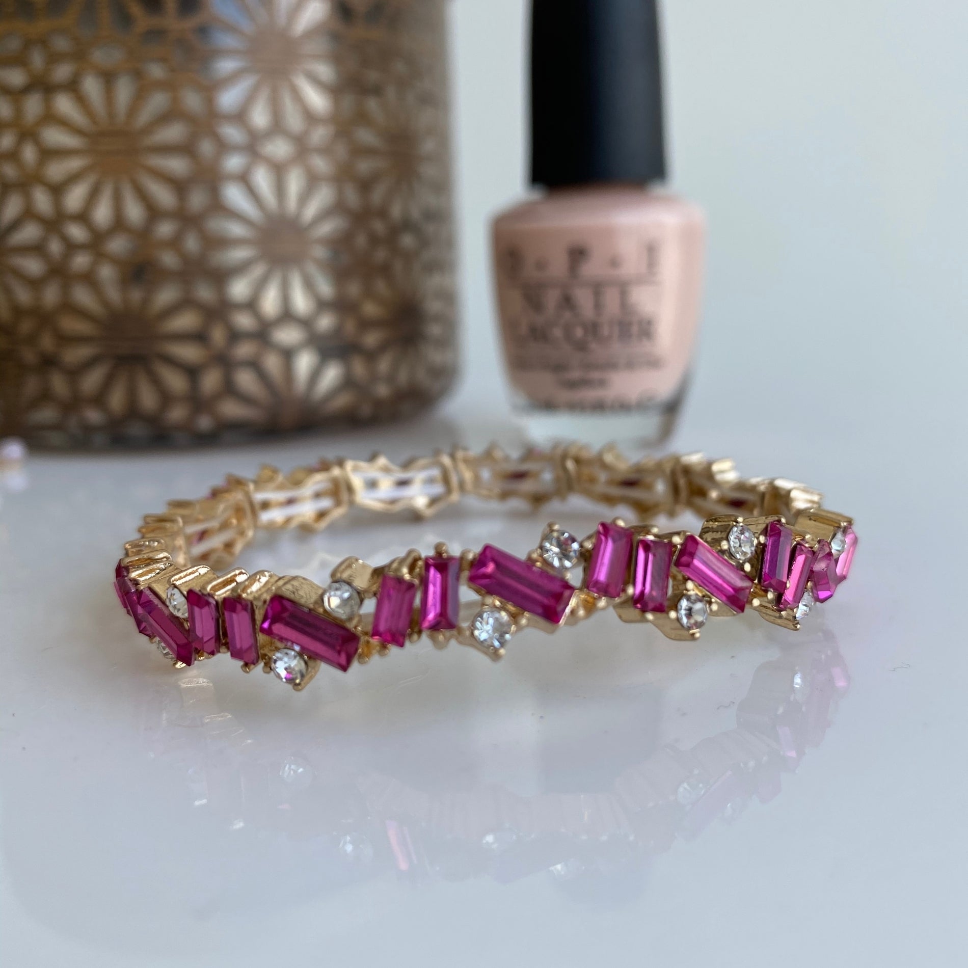 Pulsera Full Cristales Rosa SOPHIE CROWN