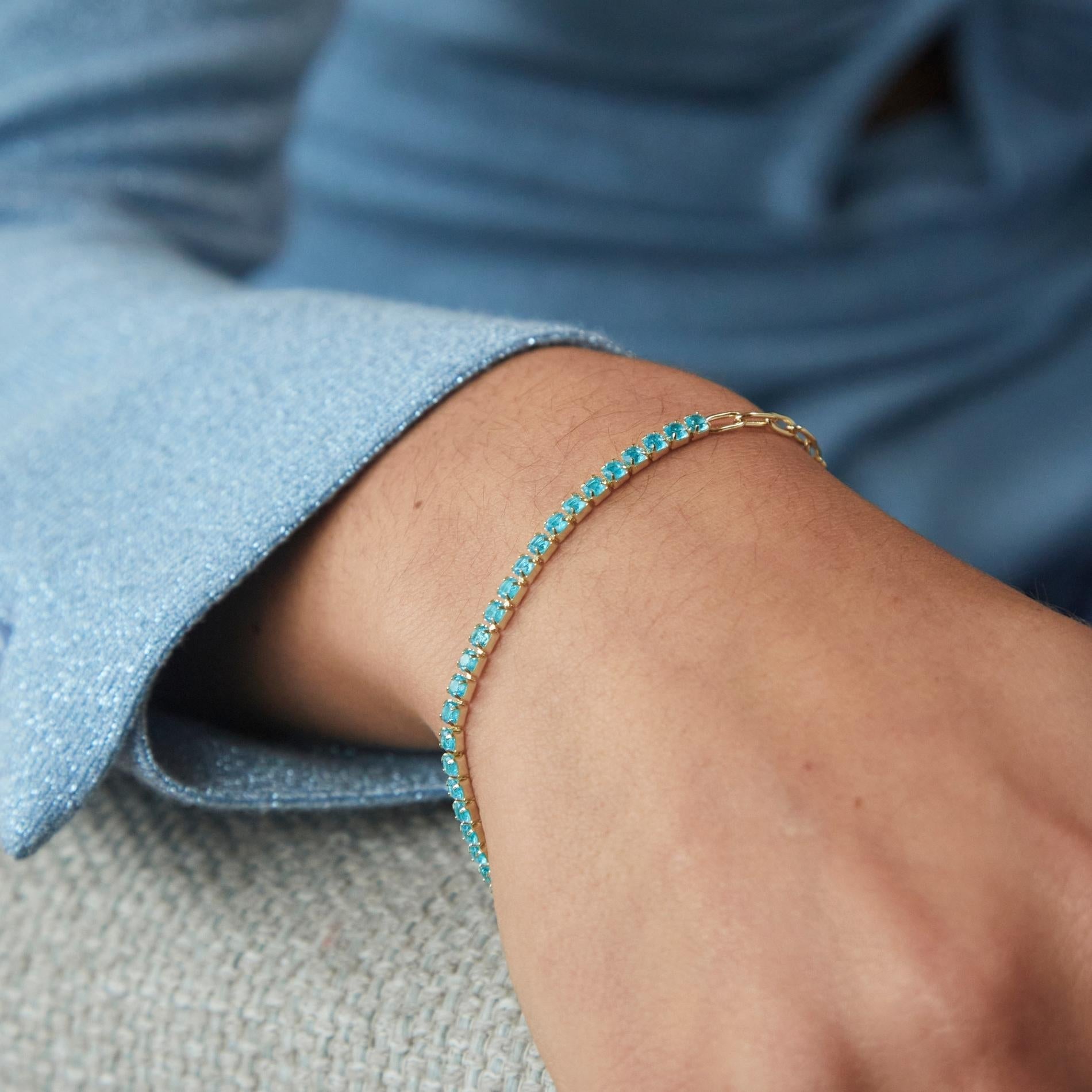 Pulsera cristales turquesa SOPHIE CROWN