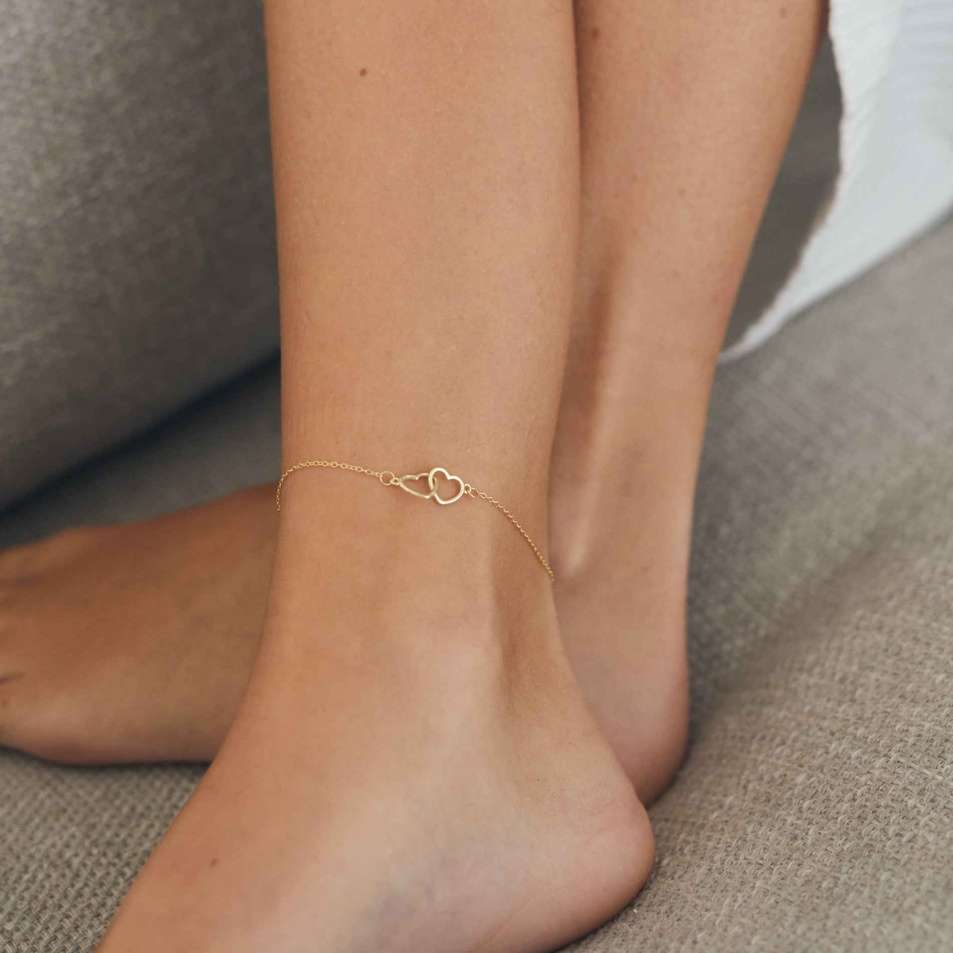 Tobillera Duo Heart SOPHIE CROWN
