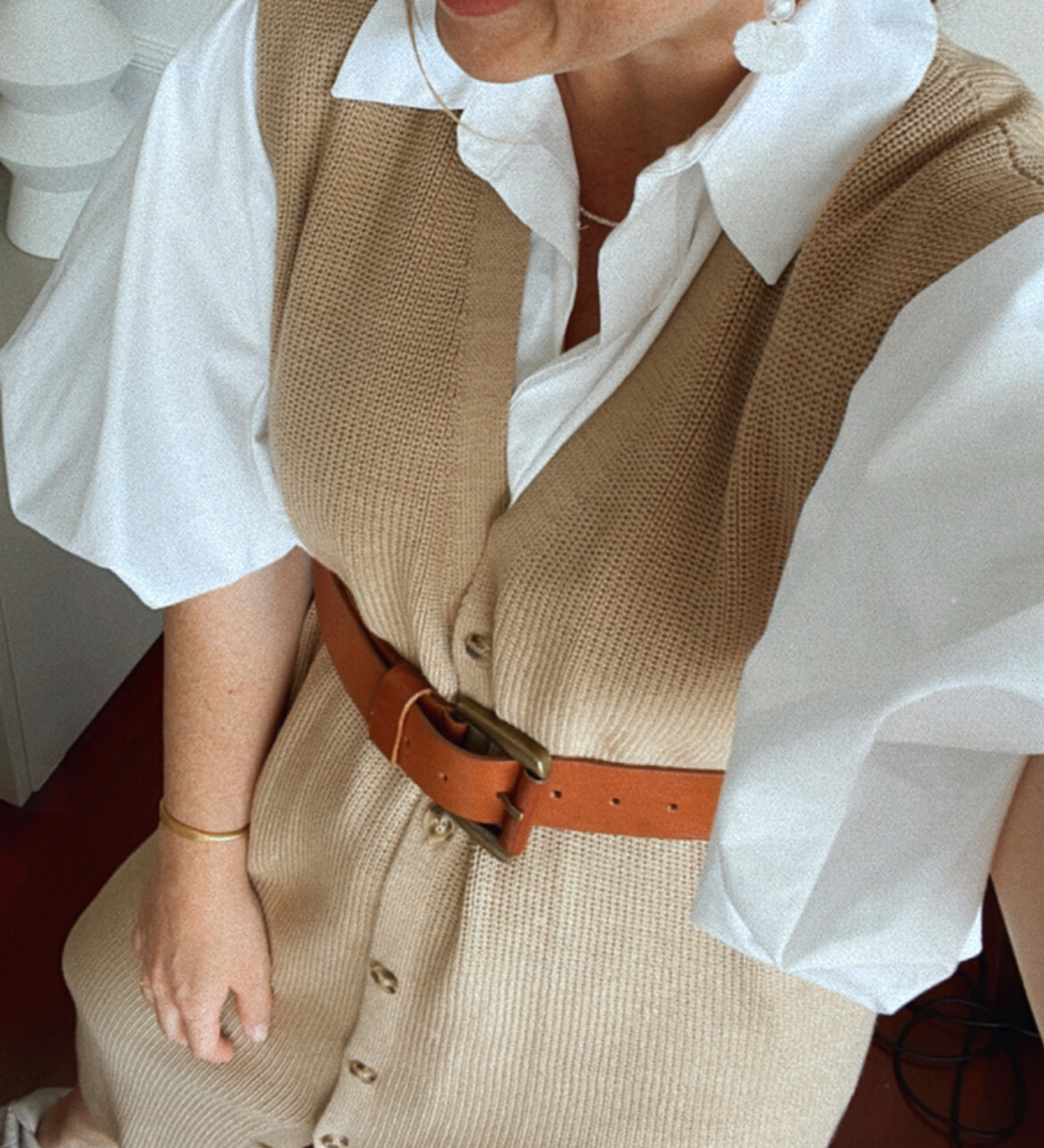 VESTIDO SUMMER DRESS BEIGE SOPHIE CROWN