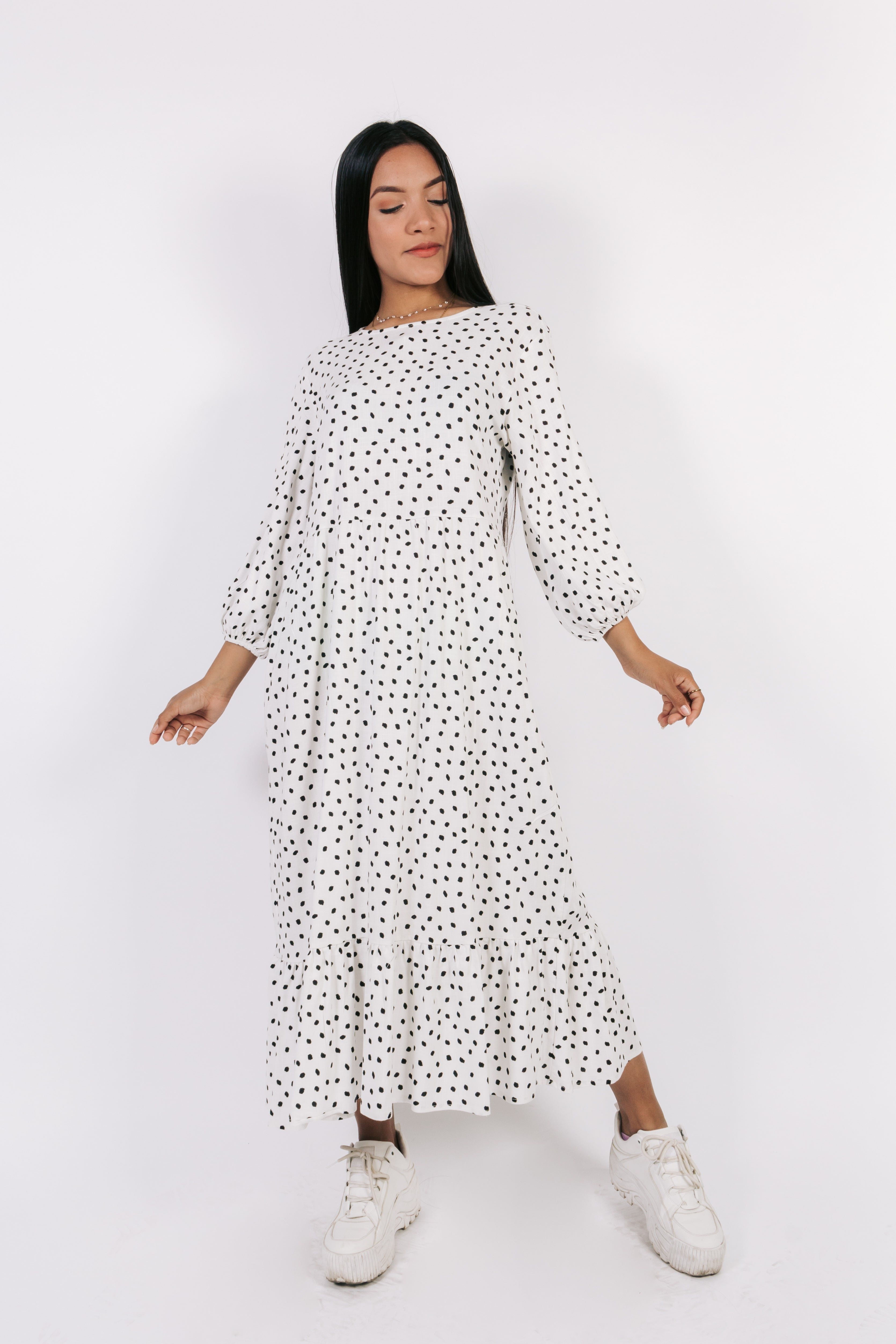 Vestido Emma Blanco Spots SOPHIE CROWN