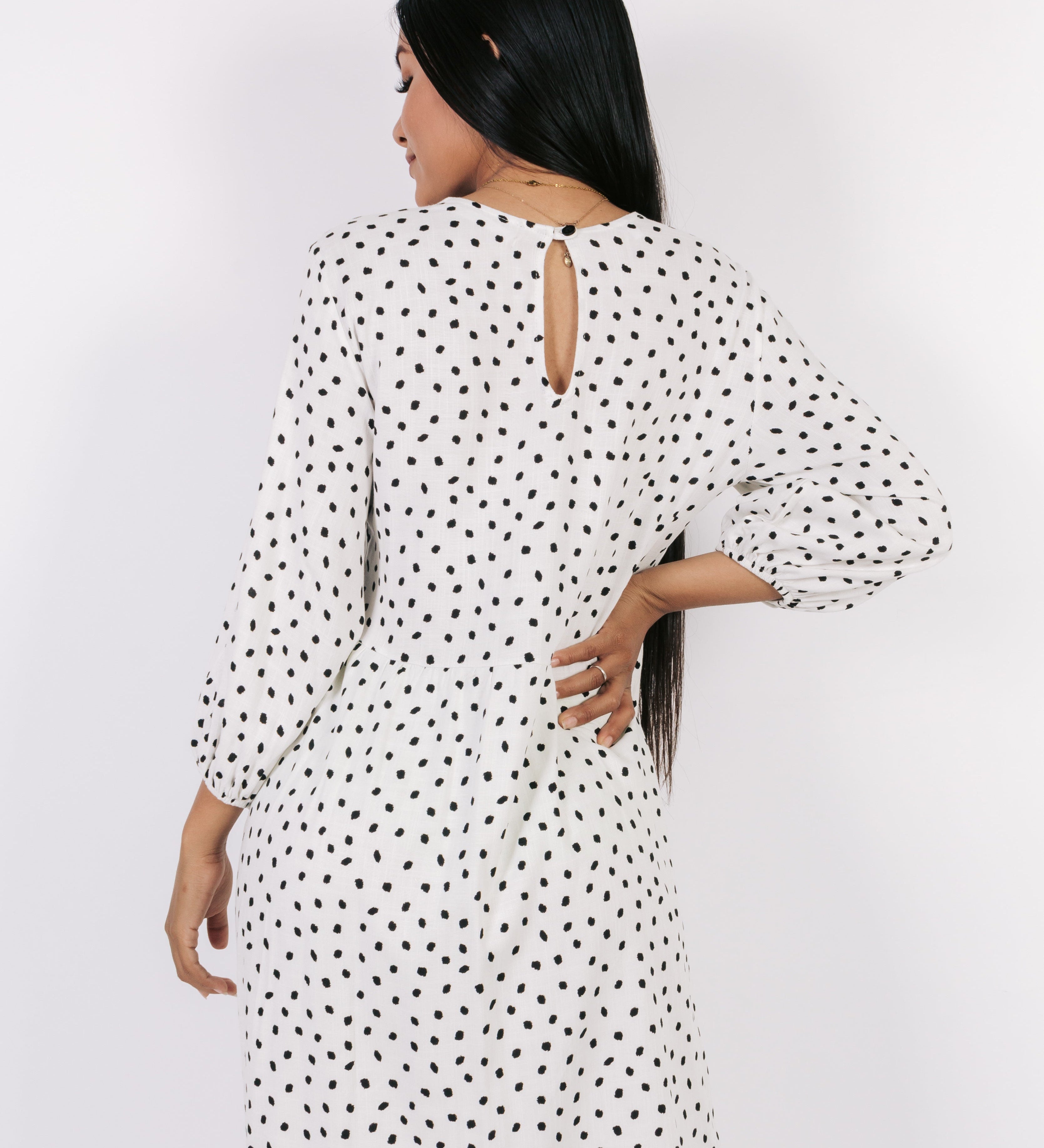 Vestido Emma Blanco Spots SOPHIE CROWN