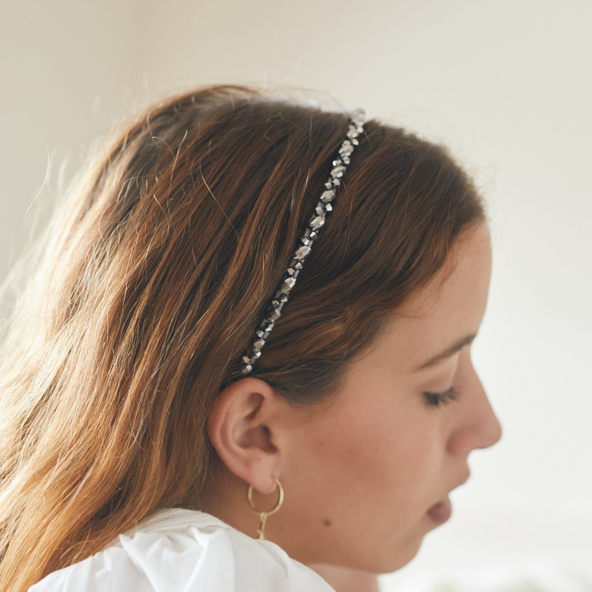 Vincha Cristal Gris SOPHIE CROWN