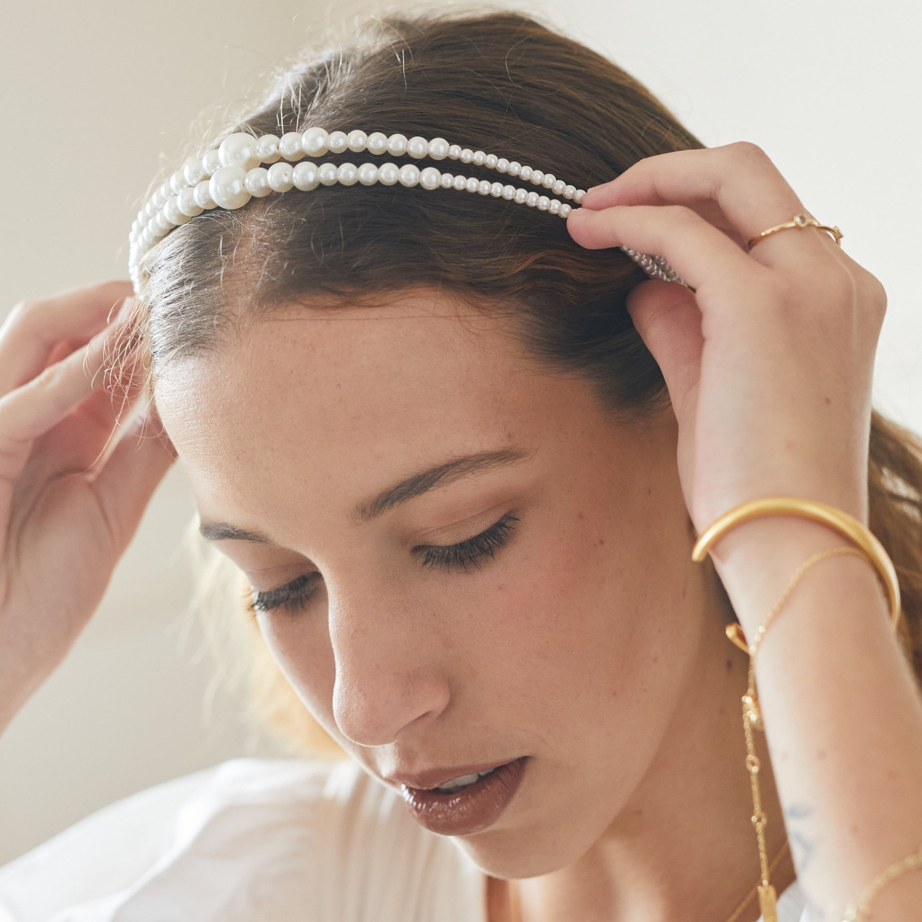 Vincha Doble Perla SOPHIE CROWN