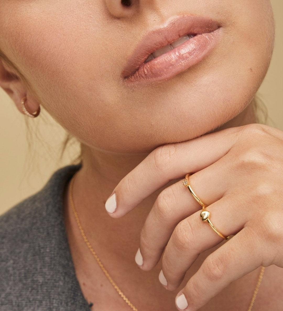 anillo slim heart SOPHIE CROWN
