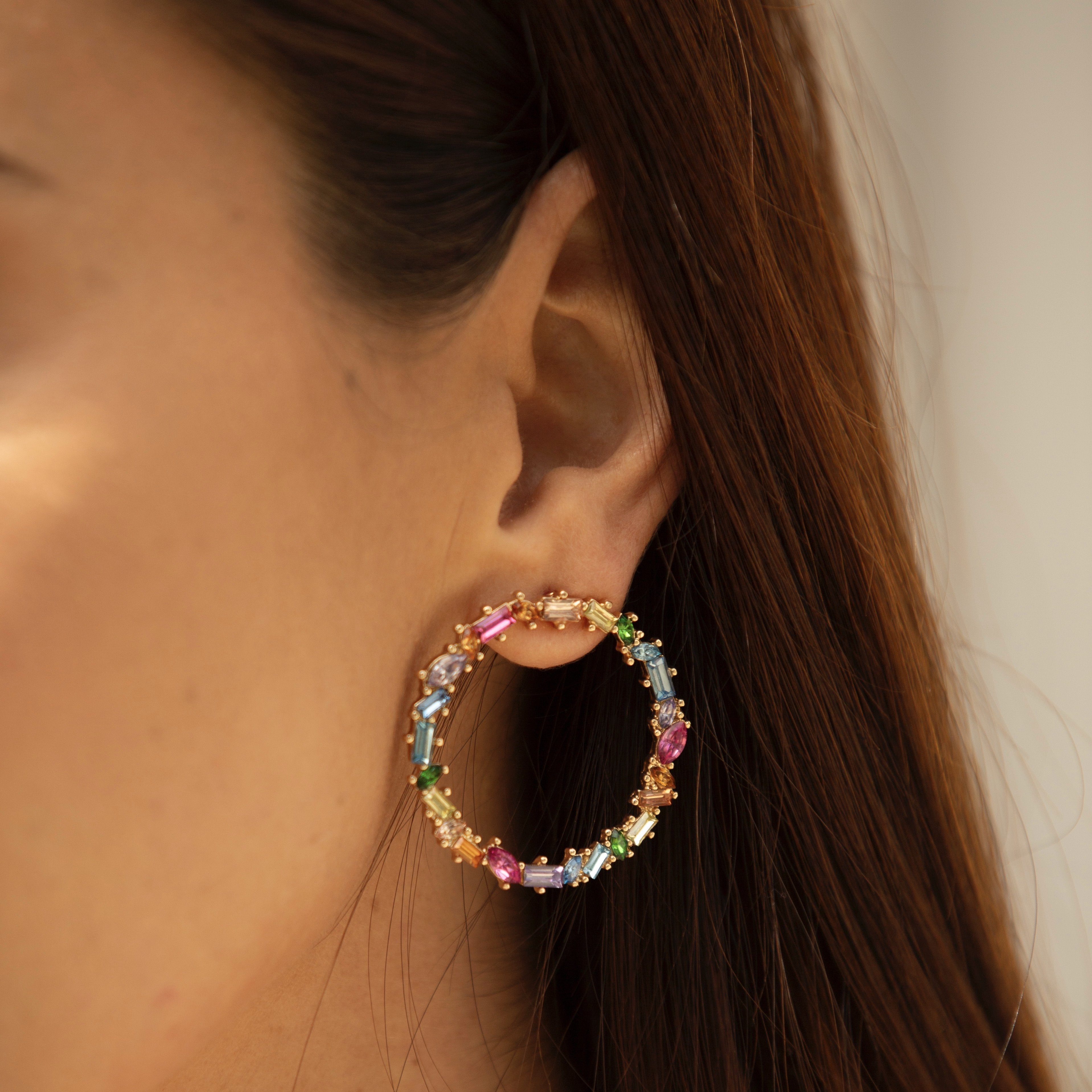 arete circulo hueco Rainbow SOPHIE CROWN