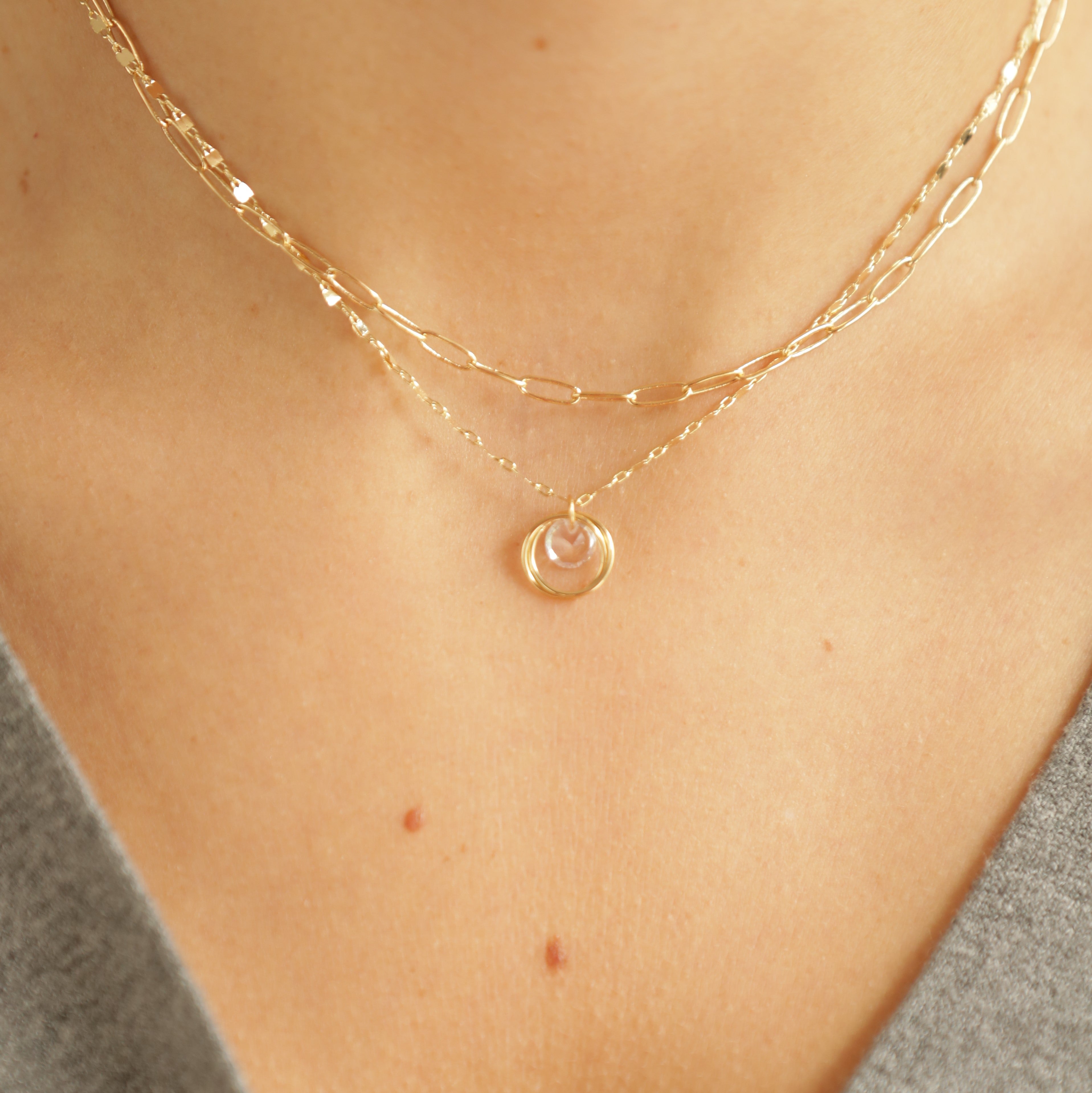 collar slim doble cristal SOPHIE CROWN